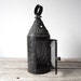 Galvanized Hanging Lantern. Punched Out Metal.