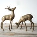 Vintage Brass Deer Pair