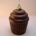 Happy Birthday Wooden Cupcake Music Box, Lathe Turned,
