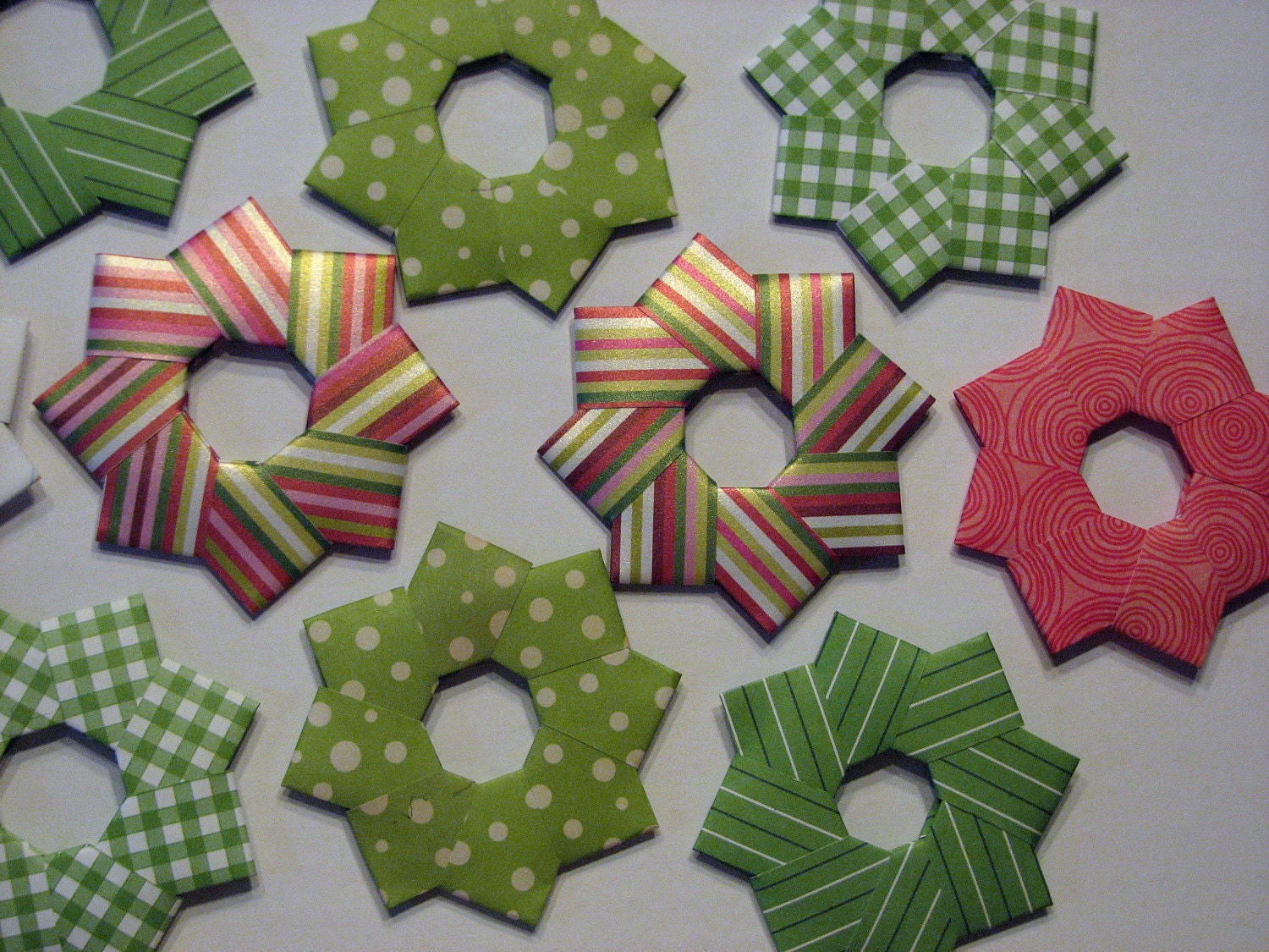 Origami Christmas Tree Ornaments