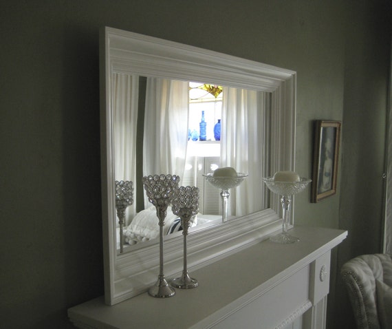 Mirror White Architectural Wood Molding Frame 36 x 48