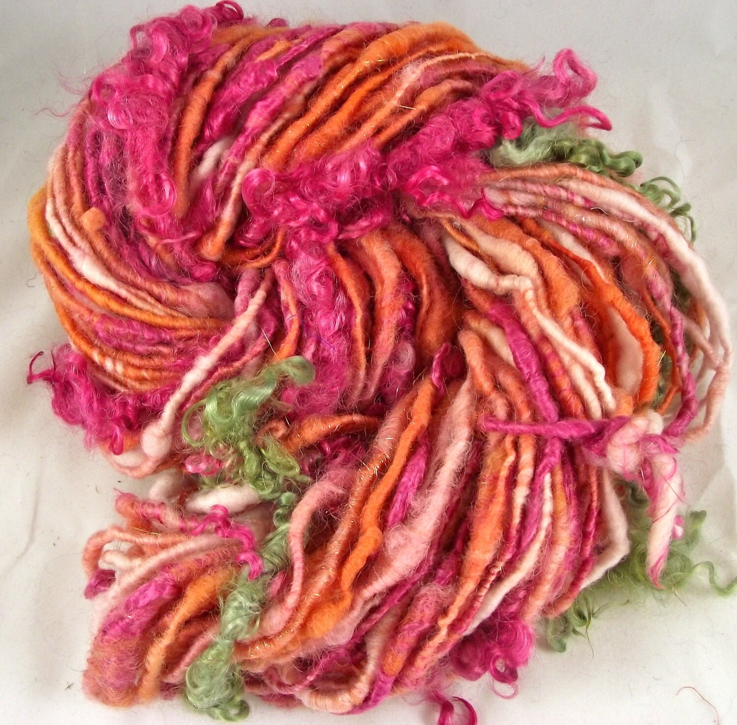 Fruit Salad Naturally dyed handspun art yarn 84 yards
