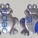 2 Frogs - Silver Diet Cola Soda Can Magnets