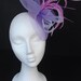 SUPER SPECIAL SALE / Purple fascinator, purple head piece with pink feathers