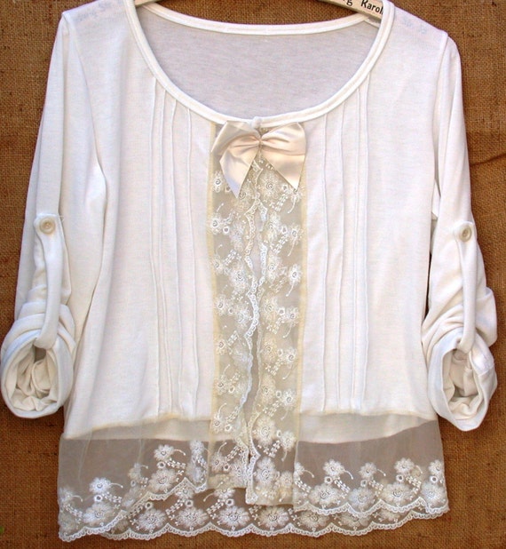 White And Cream Lace Cardigan by GossipGirls on Etsy