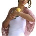 Pink Golden Shrug - Glittering Bridal Bolero - Chic Elegant Womens Sweater Knit - Spring Fashion - Wedding Accessories - Dreamy Pastel