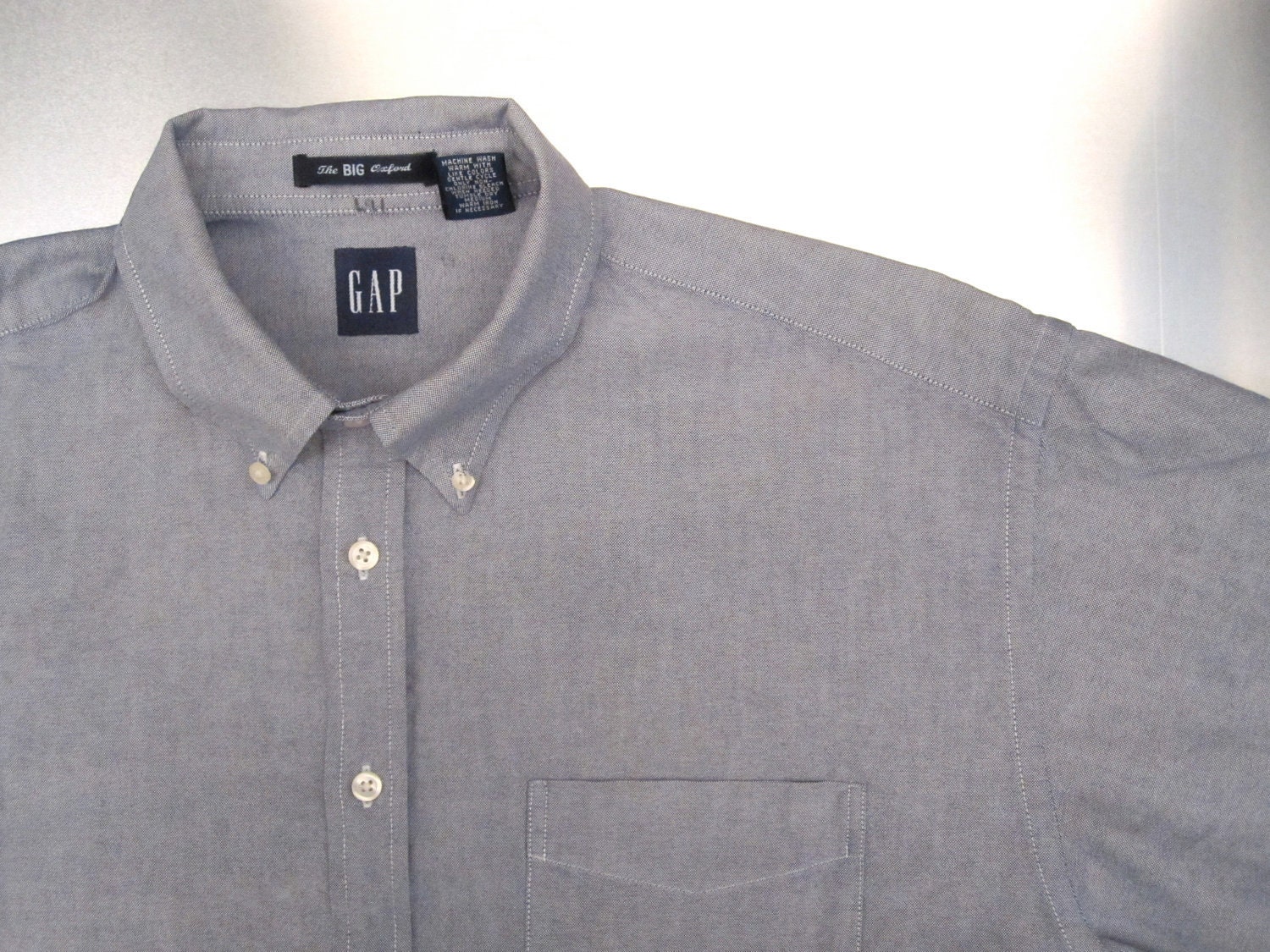 Vintage Gap Mens Button Down Big Oxford Shirt