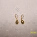 REDUCED. Vintage Pear Dangle Earrings. 14kt Yellow Gold Over Sterling Silver.