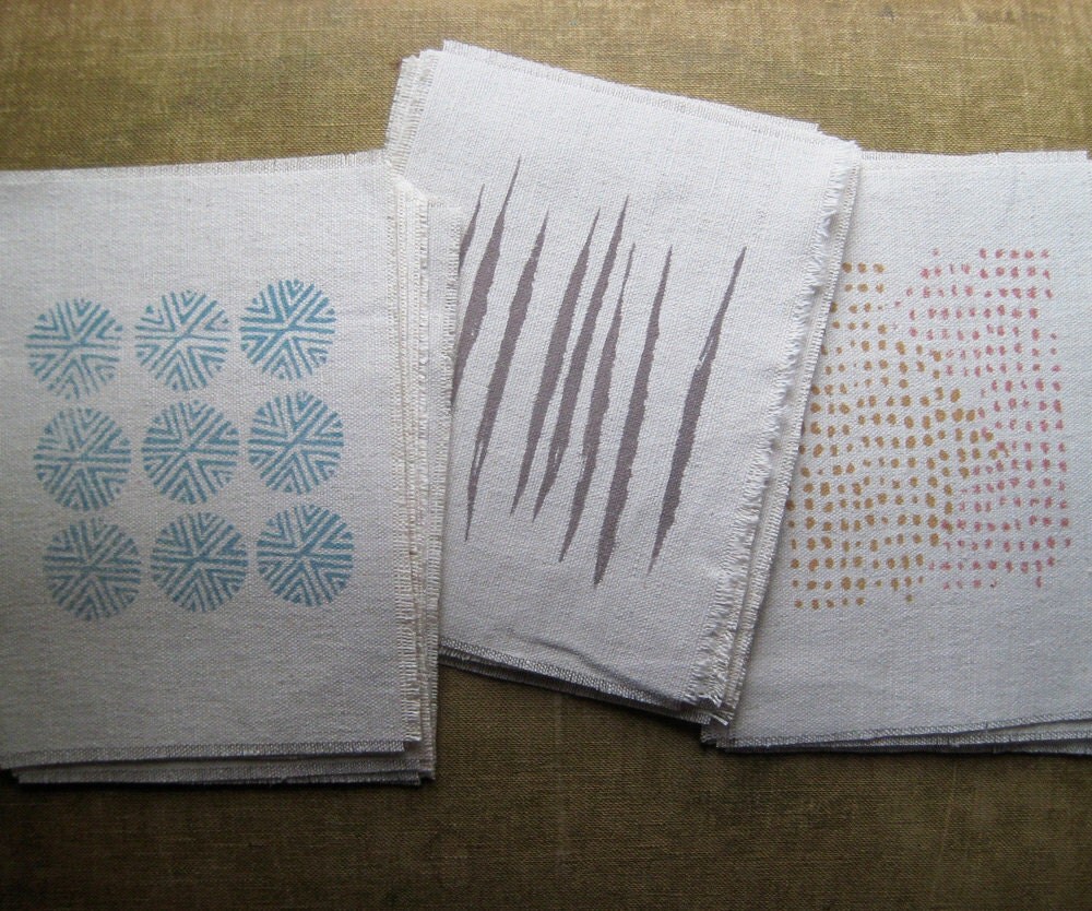 Set of 3 Art Prints on Hemp Canvas by untoldimprint on Etsy