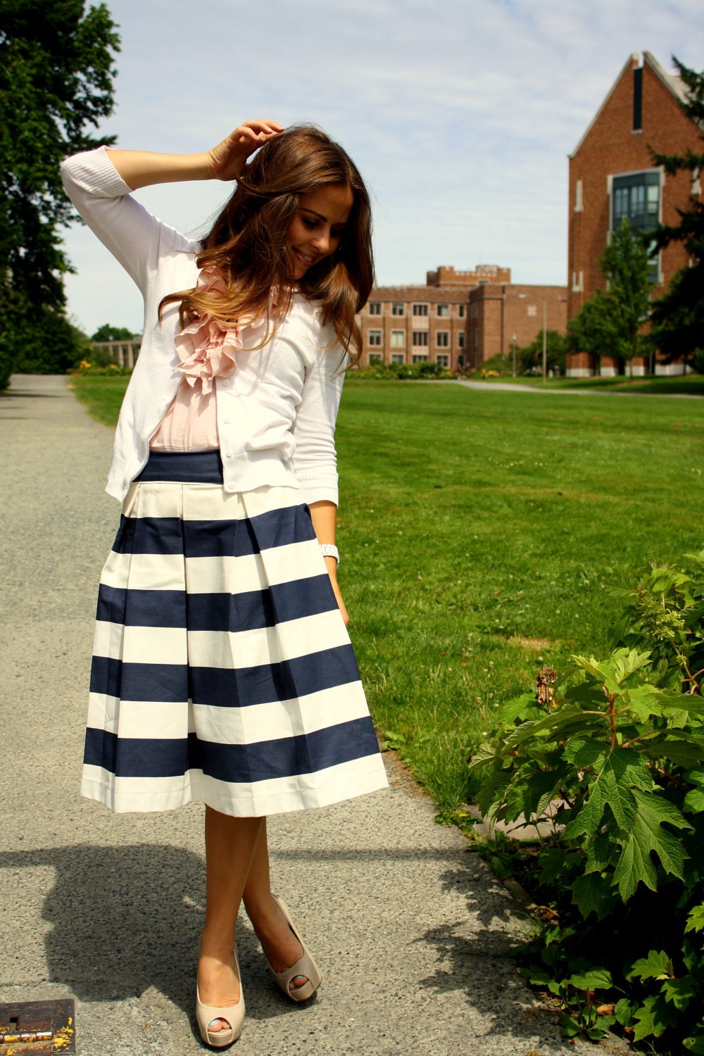 White Blue Skirt 79