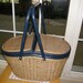 Picnic Basket Beautiful Wicker and Bentwood Picnic Basket with Goodies,,, I Help with Shipping