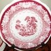 For Teri 4- Antique Transferware Watteau Red Plates Enoch Woods and Sons Burslem England The Minstrels Collectible Porcelain