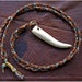 Braided Leather Lariat with Antler