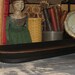 Antique Cupboard Black Wooden BOWL/Tray-For Candles-Fruit-Bread-Centerpiece