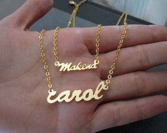 Personalized Mini Gold Name Necklace
