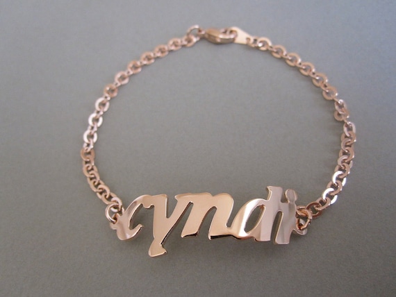 gold Bracelet  Etsy rose etsy on SpeciallyForU bracelet Gold name Personalized Rose by Name