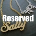 Reserved for deerandstag - Mini Gold Plated Sterling Silver Name Bracelet
