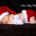 Ho Ho Ho Holiday Christmas Santa Diaper Cover & Stocking Cap with Big Fluffy Tassel
