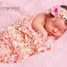 FREE SHIPPING Beautiful Textured Newborn Baby Cocoon and Headband with Flower Clip - Other Colors Available
