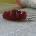 Deep Red Faceted Chunky Lucite Pendant Necklace