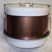Pie / Cake / Cookie Metal Carrier - Triple Decker - Copper and White Tin Tote