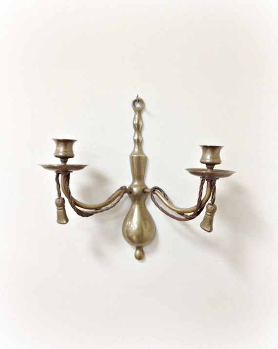 Wall Sconce Brass Rope and Tassel