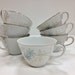 Mid Century Modern Teacups Aqua and Violet Atomic Star