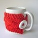 Red Cup Cozy, Mug Cozy, Tea Cozy, Bright Red Coffee Cozy Ready to Ship