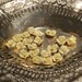 Vintage cabochon. 960s ROSE porcelain cabochon YELLOW like sugar (2)