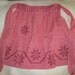 Vintage Apron Embroidered Red Gingham Check