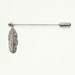 FEATHER in his CAP brooch // tie tack // pin in silver or gold