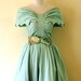 Reserved Vintage 1950s Pale Sky Blue Summer Dance Dress