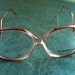 Vintage '80s Smoky Rose SEXY SECRETARY Mainstreet Eye Glass Frames w/ Gold Accents