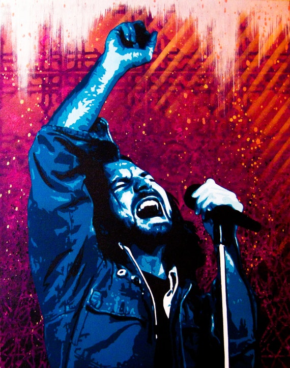 Items similar to Eddie Vedder original painting on Etsy