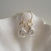 Earrings: Argentium Silver Rosettes with Gold-filled Accents and Earwires