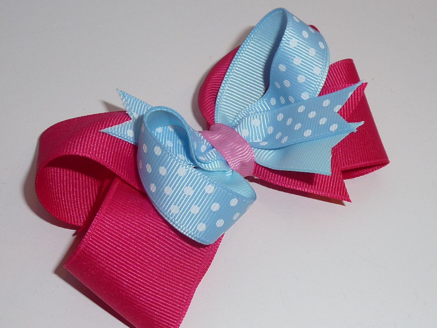 1. Pink and Blue Hair Bow Set - wide 10