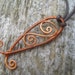 Copper Fish Wirewrapped Pendant