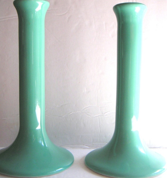 Vintage Ceramic Turquoise Candle Holder by QVintage on Etsy