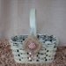 Shabby Chic Wedding Basket with Burlap Rosette