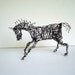 Unique Wire Horse Sculpture - CANTERING ARABIAN - Free USA Shipping