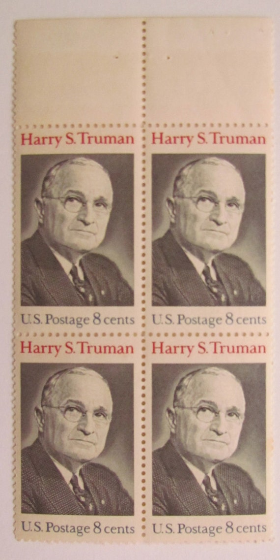 Items similar to Vintage Postage Stamps Harry S. Truman 8 Cents 4