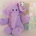 SALE Lavender Elephant stuffed Crochet