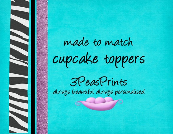 Cupcake Toppers Made to Match any Invitation Printable Custom Il_570xn