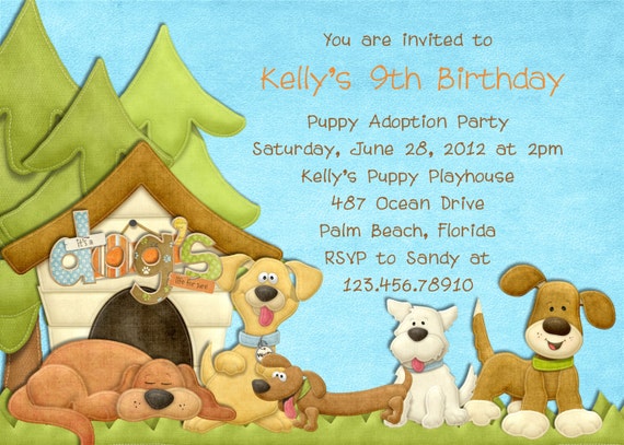 Free Printable Puppy Dog Birthday Invitations 8