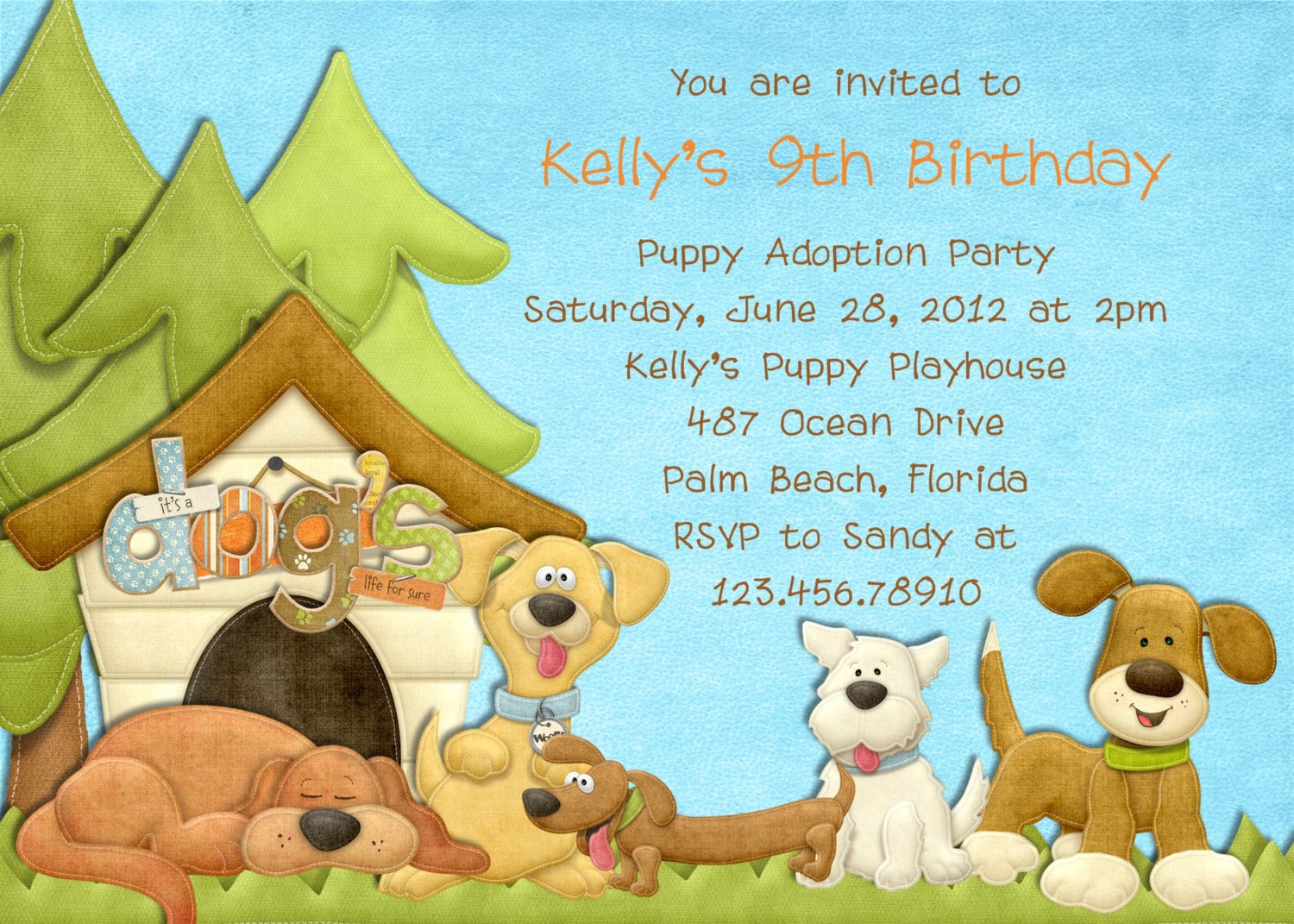 Puppy Birthday Invitation Wording