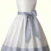Private listing for Beatrice. Flower girl dress silk dupioni, ivory and pacific blue. Removable pettiskirt. Size 9Y