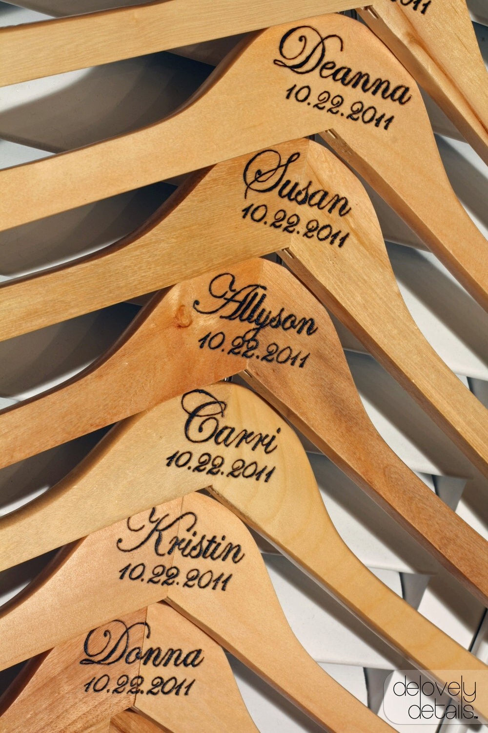 1 Personalized Bridesmaid Hanger Wooden by DelovelyDetails