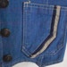 Vintage 1970's Disco Halloween "Sad Song Blue" DISCO JEAN VEST Embroidered pockets Light Wash by La Disco