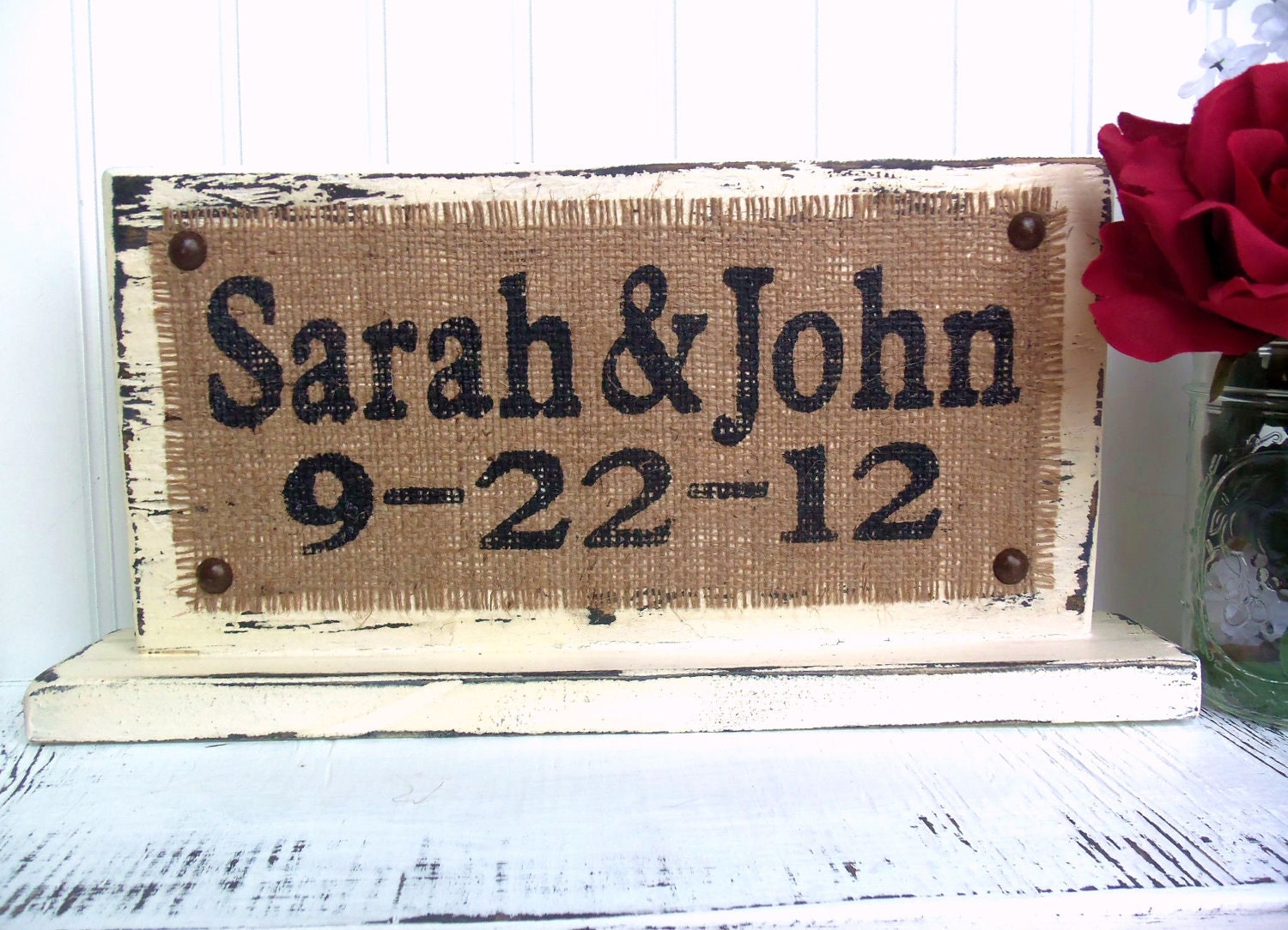 Custom Wedding Sign table top personalized Wedding date