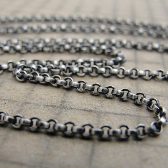 Sterling Silver rollo chain 20 inch long necklace by RQPStudio